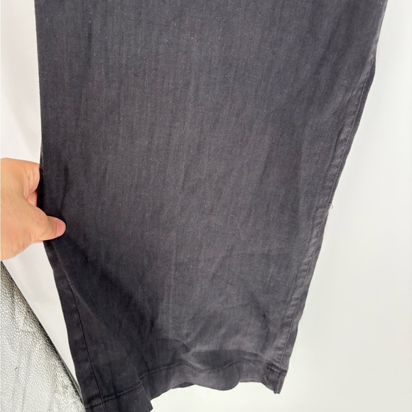 NYDJ Black Linen Lift Technology Flowy Classic Trouser Stretch Pants 28W 49 - Picture 3 of 14